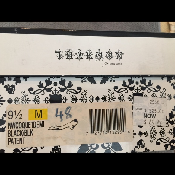 Thakoon x Nine West patent leather & lace pump peep toe heel 9.5M or 9M - Picture 11 of 12